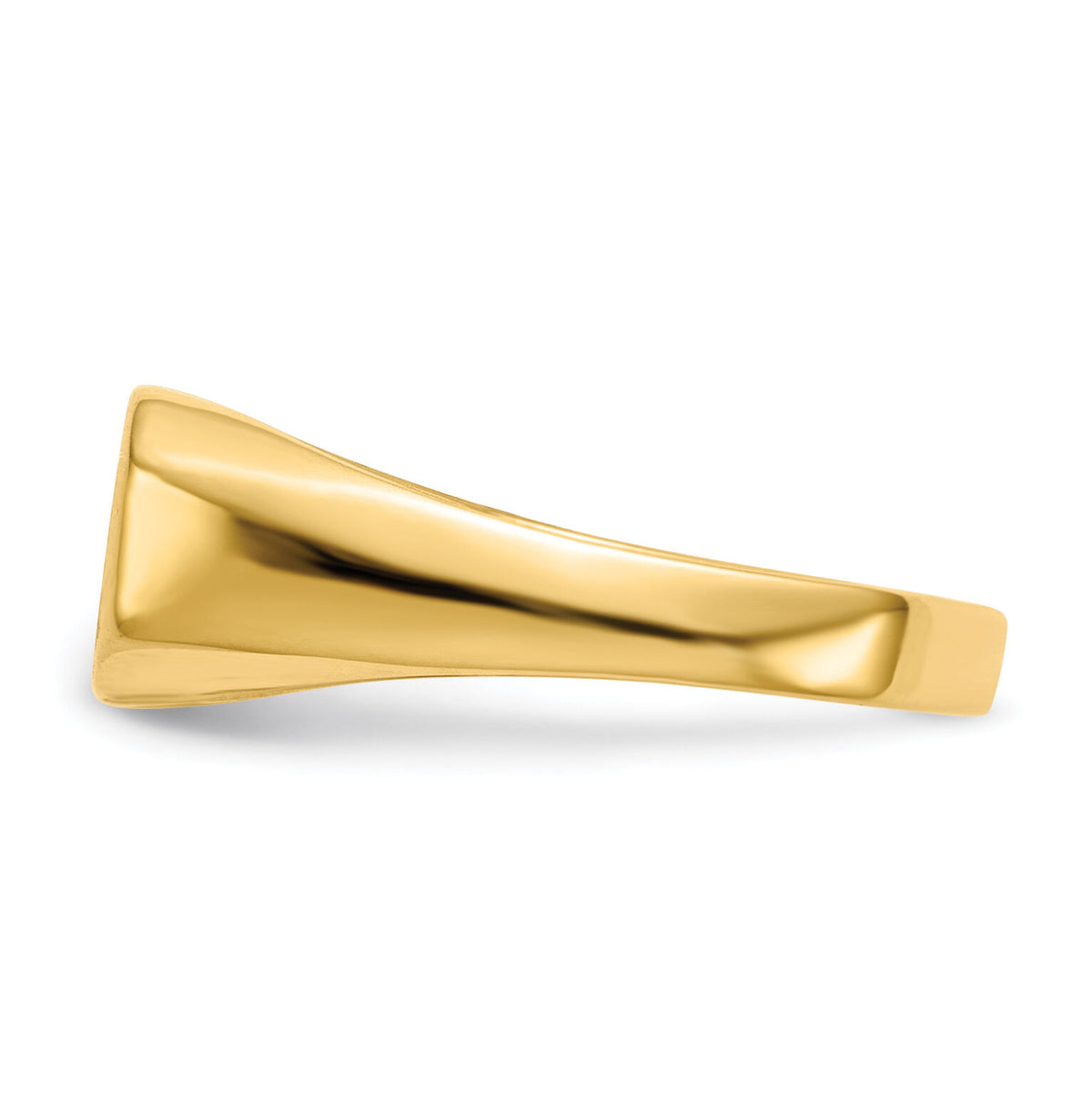 14k 12.0x6.5mm Closed Back Childs Signet Ring-RS419