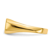 14k 12.0x6.5mm Closed Back Childs Signet Ring-RS419