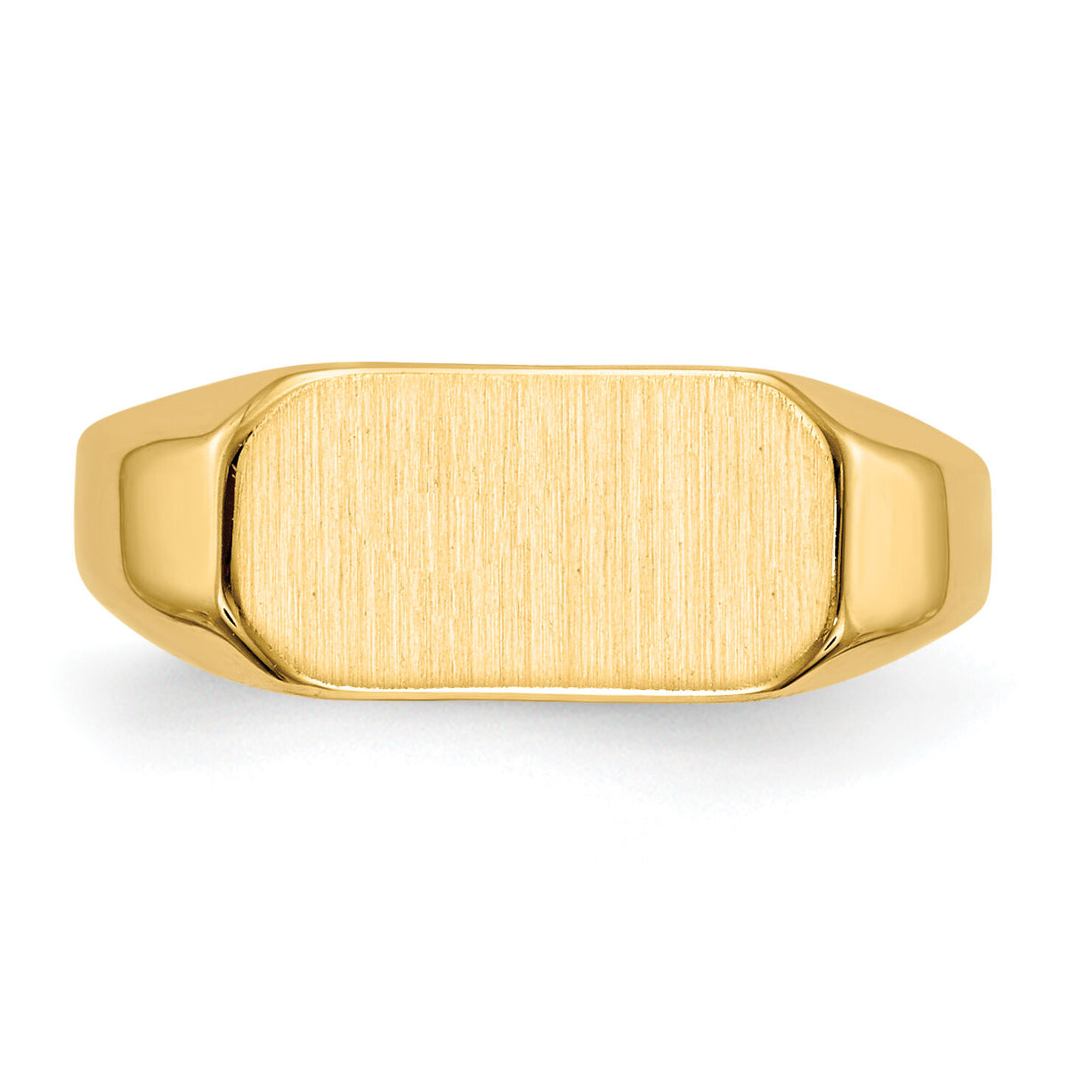 14k 12.0x6.5mm Closed Back Childs Signet Ring-RS419