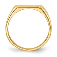 14k 11.5x6.5mm Closed Back Signet Ring-RS420