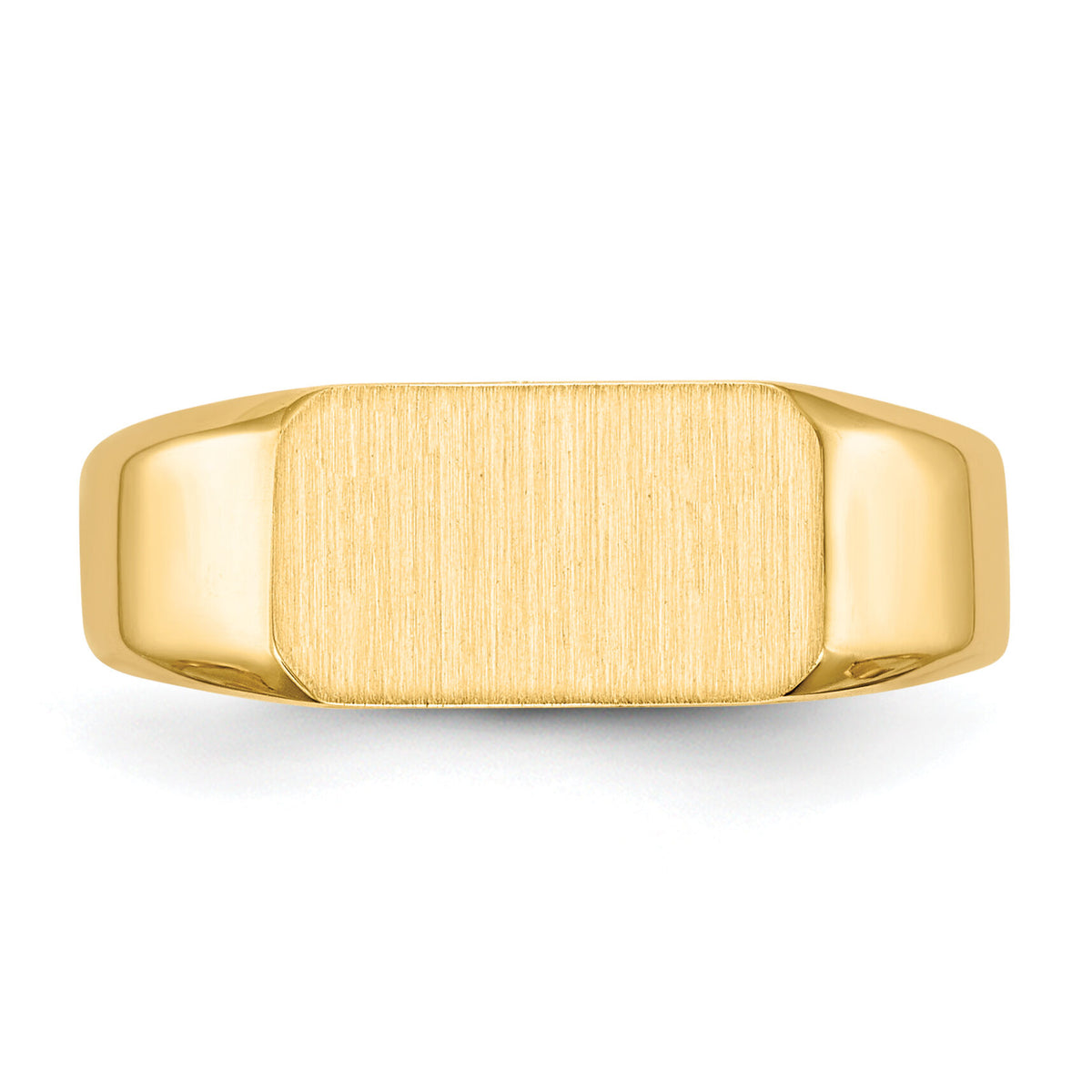 14k 11.5x6.5mm Closed Back Signet Ring-RS420