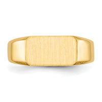 14k 11.5x6.5mm Closed Back Signet Ring-RS420