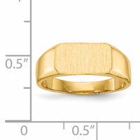 14k 11.5x6.5mm Closed Back Signet Ring-RS420