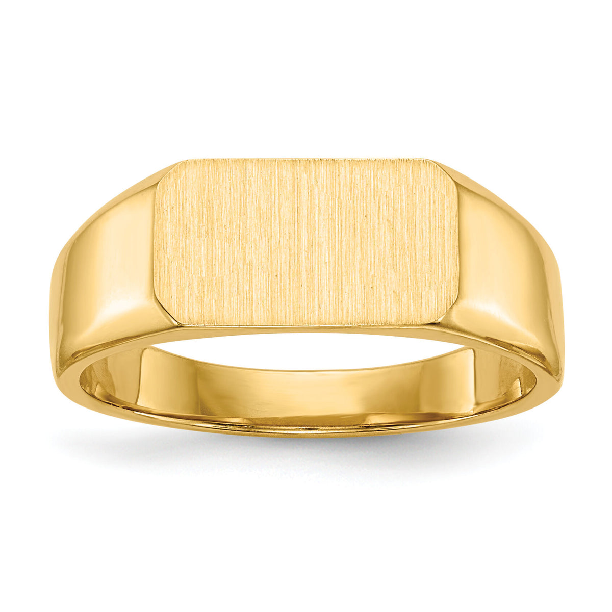 14k 11.5x6.5mm Closed Back Signet Ring-RS420