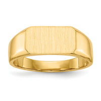 14k 11.5x6.5mm Closed Back Signet Ring-RS420