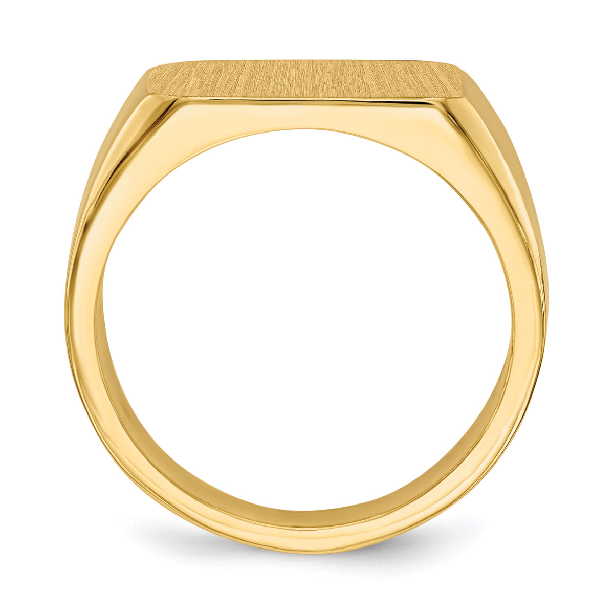 14k 15.0x10.0mm Closed Back Mens Signet Ring-RS422