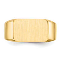 14k 15.0x10.0mm Closed Back Mens Signet Ring-RS422