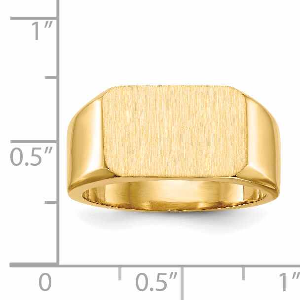 14k 15.0x10.0mm Closed Back Mens Signet Ring-RS422