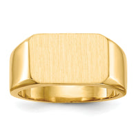 14k 15.0x10.0mm Closed Back Mens Signet Ring-RS422