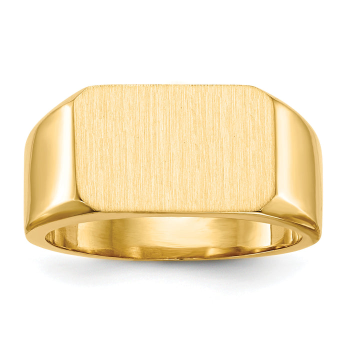 14k 15.0x10.0mm Closed Back Mens Signet Ring-RS422
