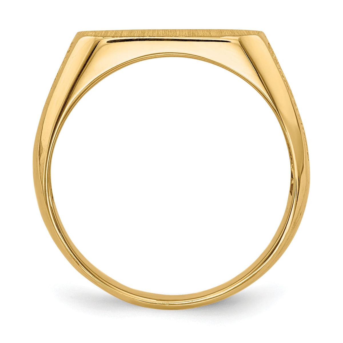 14k 12.5x6.0mm Open Back Signet Ring-RS423