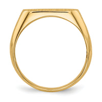 14k 12.5x6.0mm Open Back Signet Ring-RS423