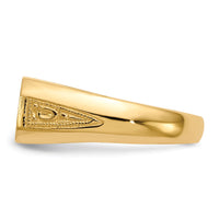 14k 12.5x6.0mm Open Back Signet Ring-RS423