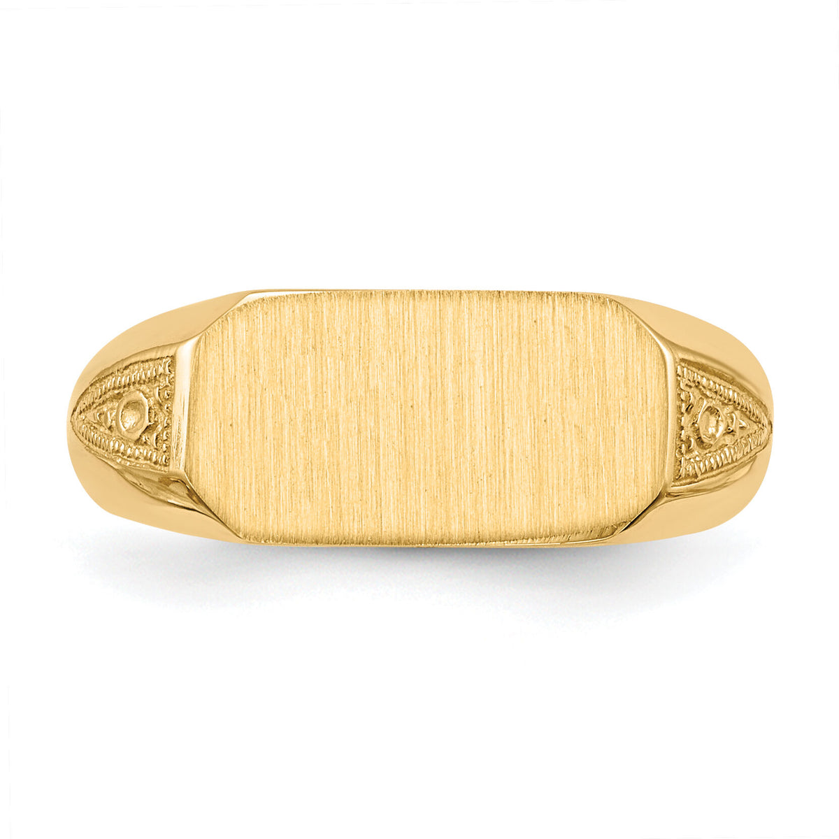 14k 12.5x6.0mm Open Back Signet Ring-RS423