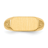 14k 12.5x6.0mm Open Back Signet Ring-RS423