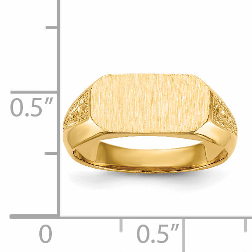 14k 12.5x6.0mm Open Back Signet Ring-RS423