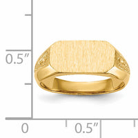 14k 12.5x6.0mm Open Back Signet Ring-RS423