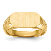 14k 12.5x6.0mm Open Back Signet Ring-RS423