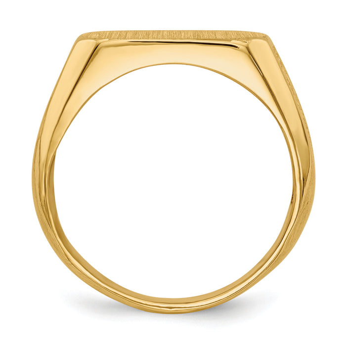 14k 12.5x6.0mm Closed Back Signet Ring-RS424