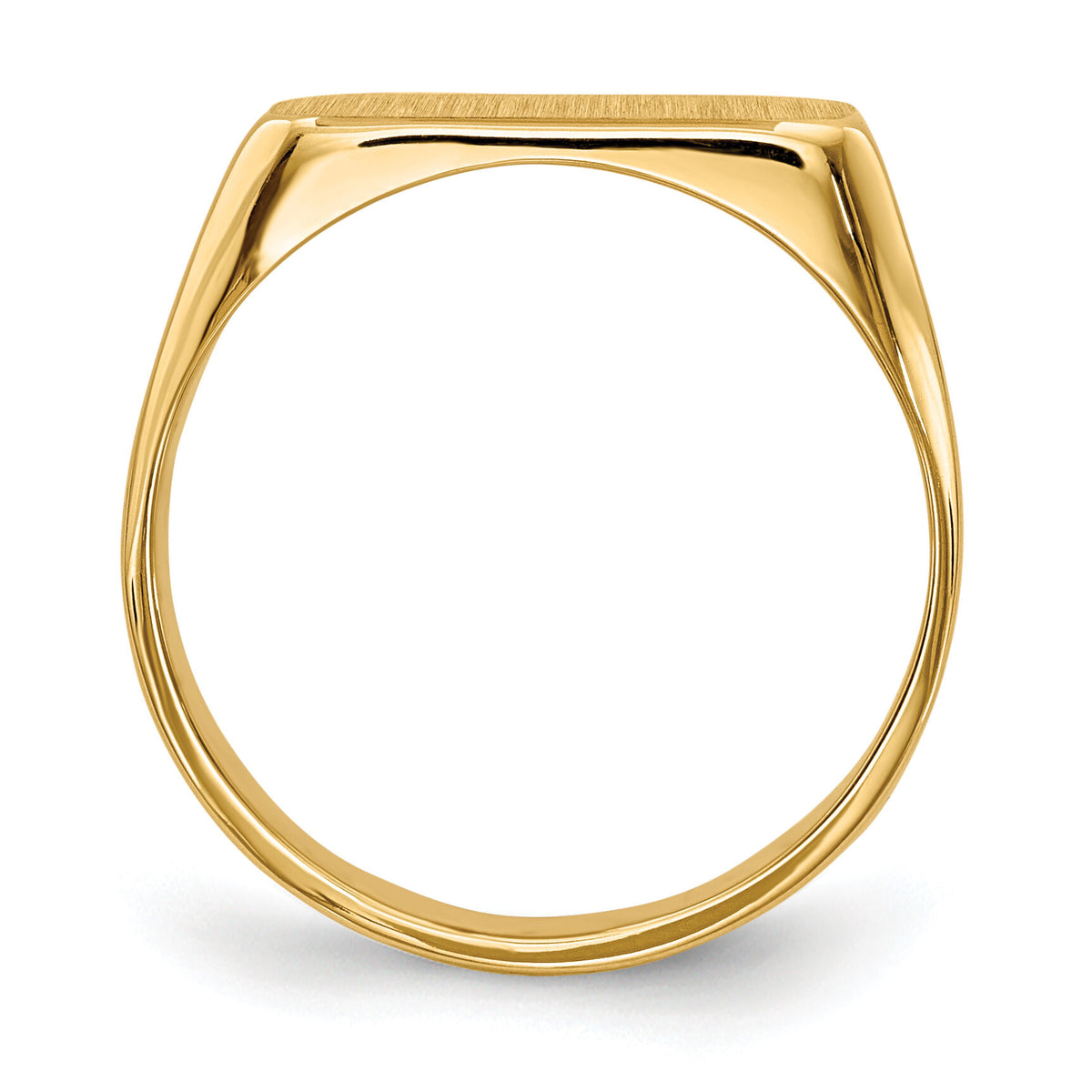 14k 13.5x5.5mm Closed Back Signet Ring-RS426