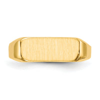 14k 13.5x5.5mm Closed Back Signet Ring-RS426