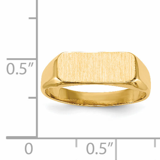 14k 13.5x5.5mm Closed Back Signet Ring-RS426