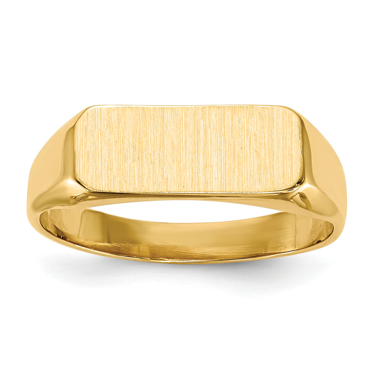 14k 13.5x5.5mm Closed Back Signet Ring-RS426