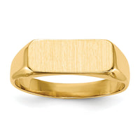 14k 13.5x5.5mm Closed Back Signet Ring-RS426