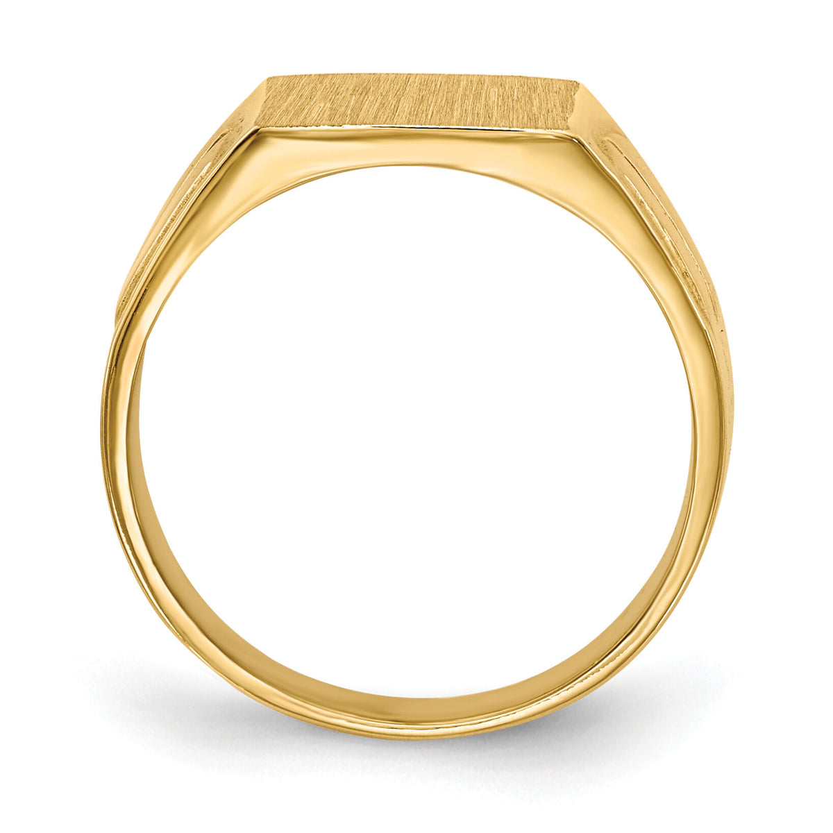 14k 9.0x7.5mm Closed Back Signet Ring-RS427