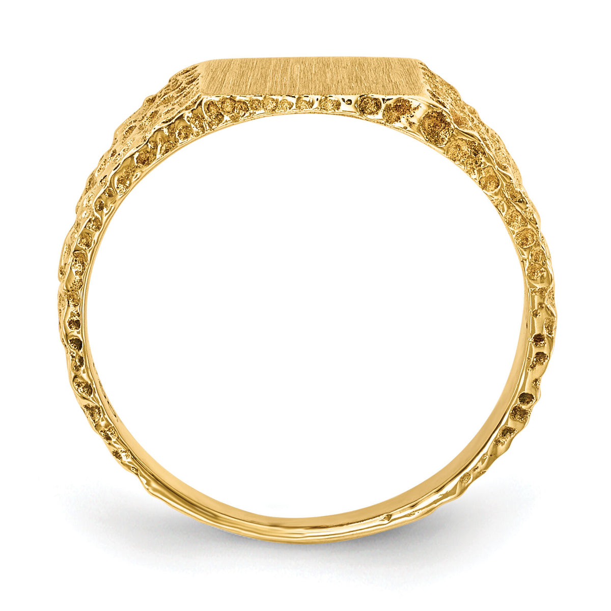 14k 8.0x7.0mm Open Back Signet Ring-RS460