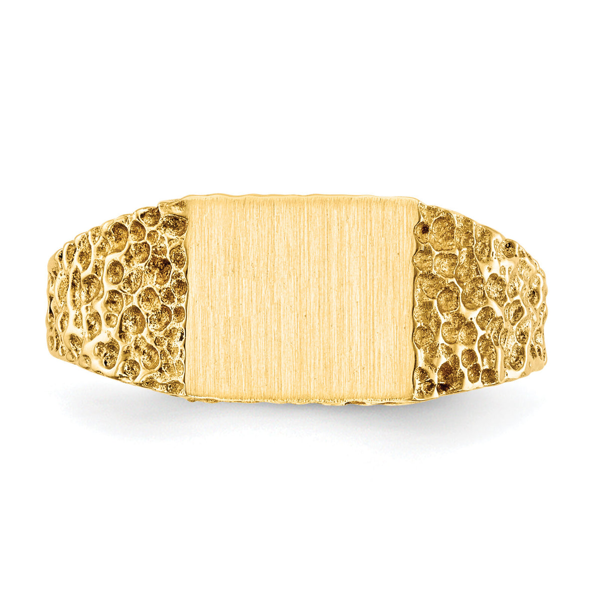 14k 8.0x7.0mm Open Back Signet Ring-RS460