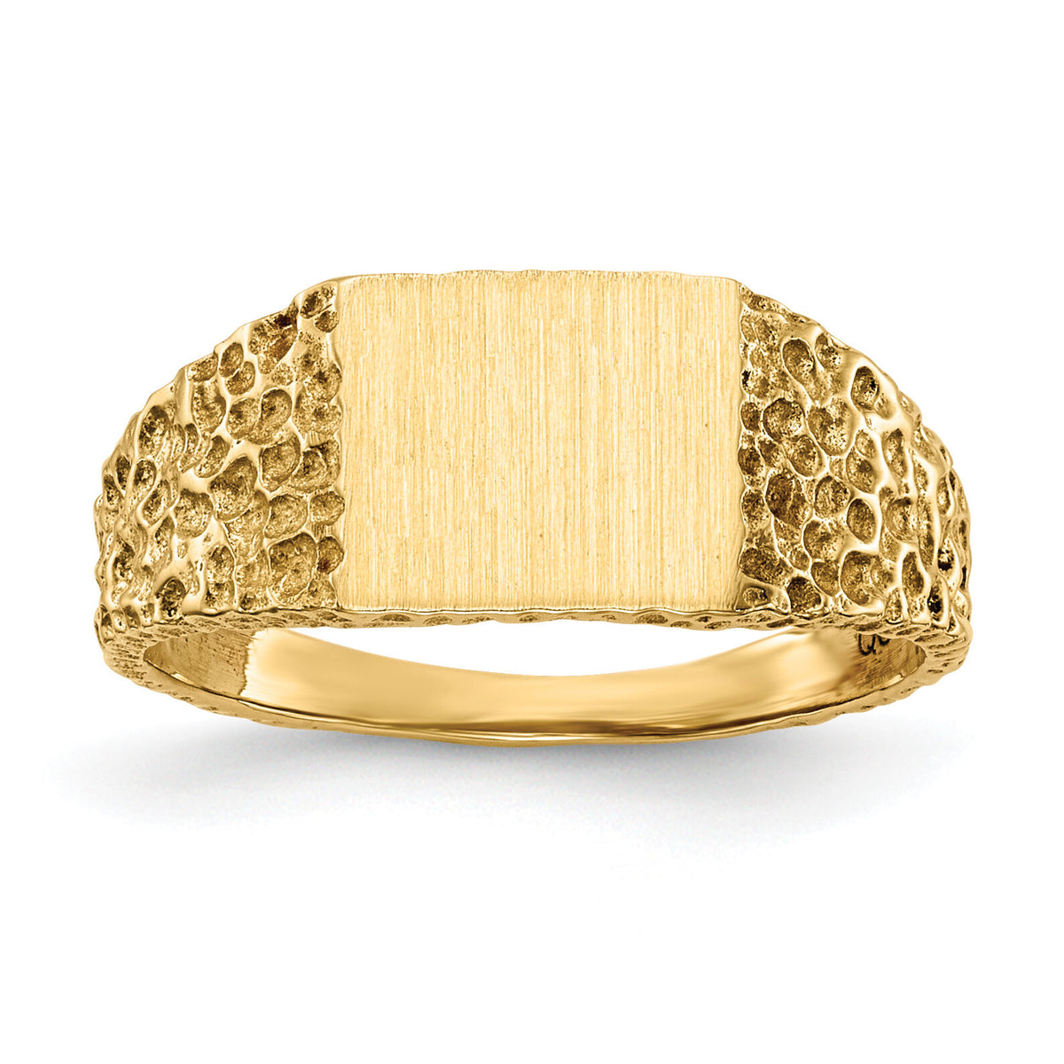 14k 8.0x7.0mm Open Back Signet Ring-RS460