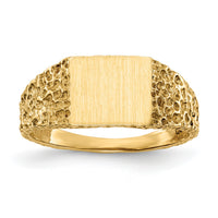 14k 8.0x7.0mm Open Back Signet Ring-RS460