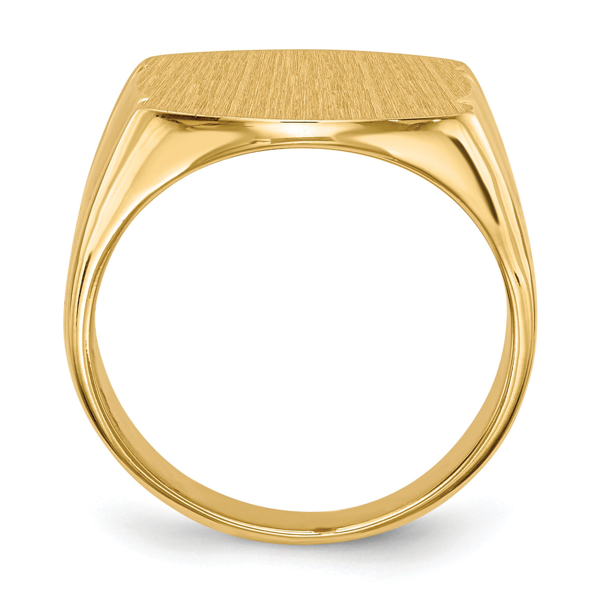 14k 16.5x15.0mm Closed Back Mens Signet Ring-RS486
