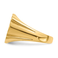 14k 16.5x15.0mm Closed Back Mens Signet Ring-RS486