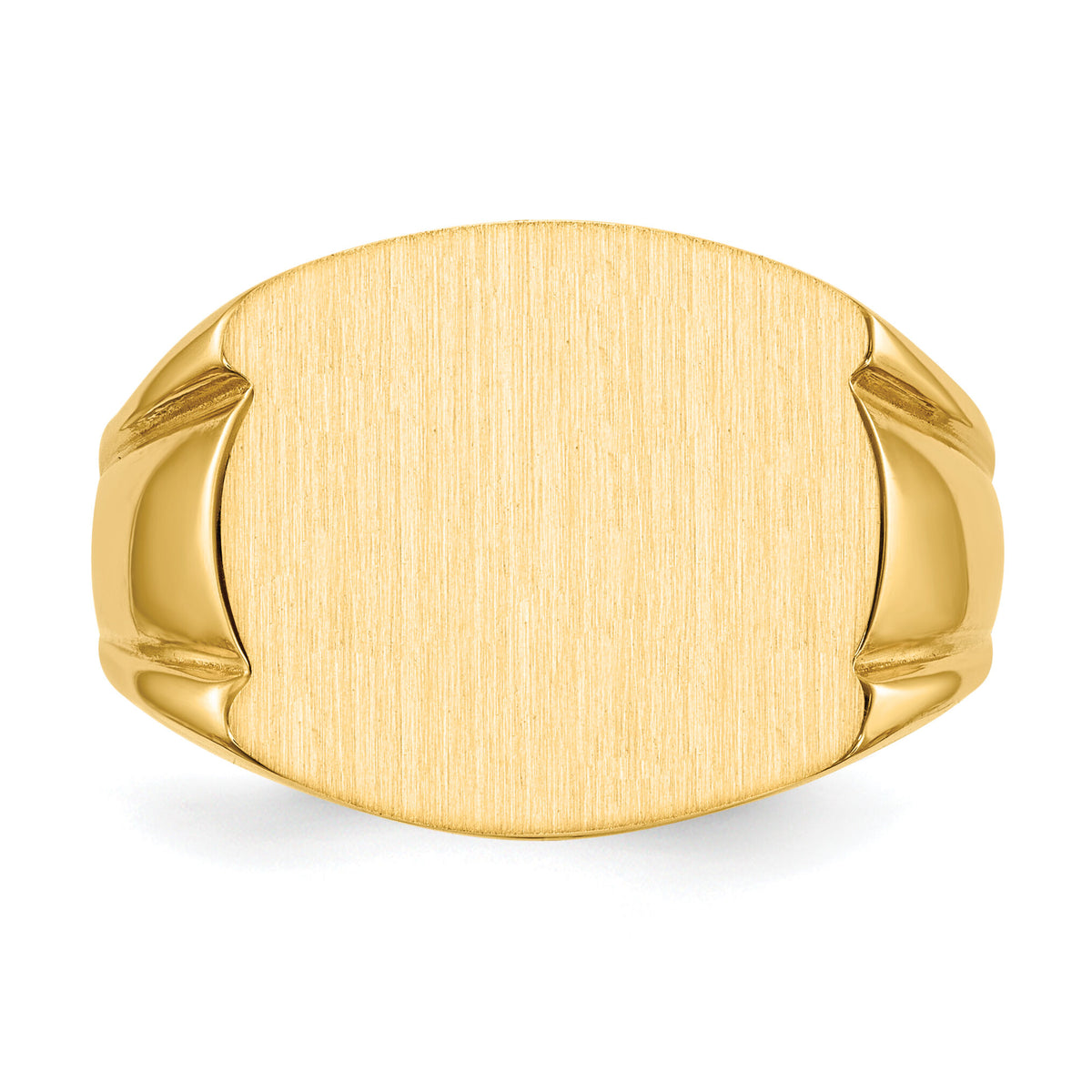 14k 16.5x15.0mm Closed Back Mens Signet Ring-RS486