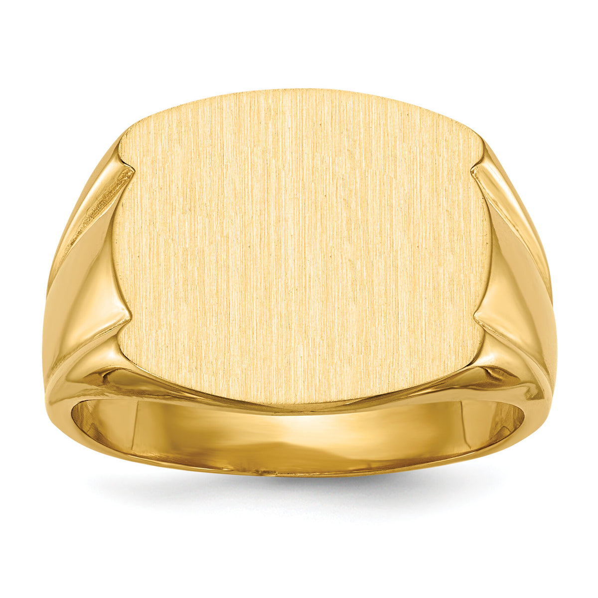 14k 16.5x15.0mm Closed Back Mens Signet Ring-RS486