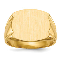 14k 16.5x15.0mm Closed Back Mens Signet Ring-RS486