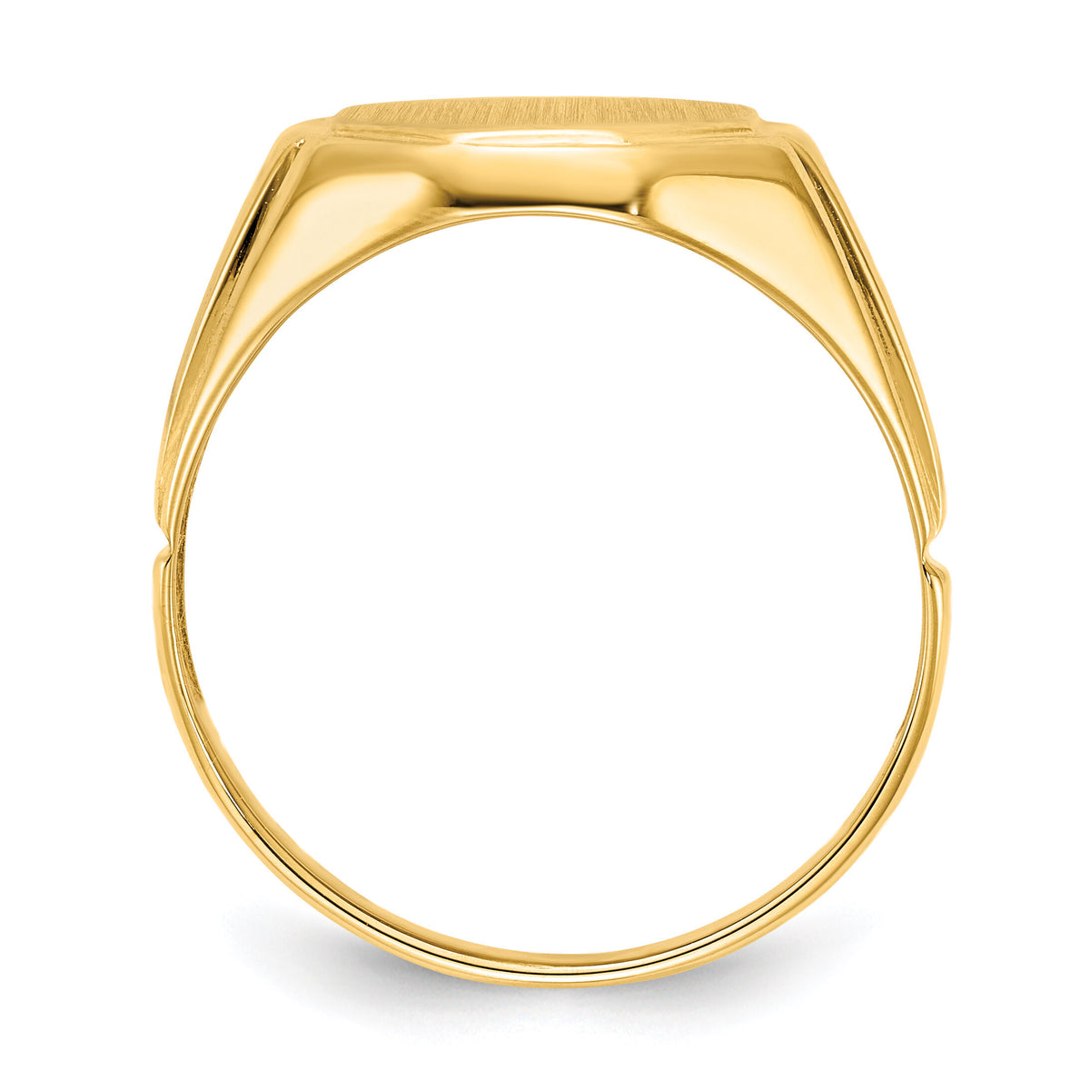 14k 11.5x12.5mm Open Back Diamond Mens Signet Ring Mounting-RS499