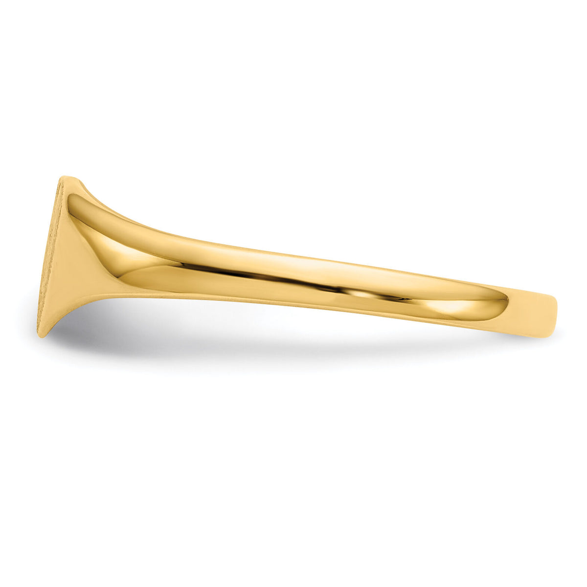 14k 7.5x6.0mm Closed Back Heart Signet Ring-RS500