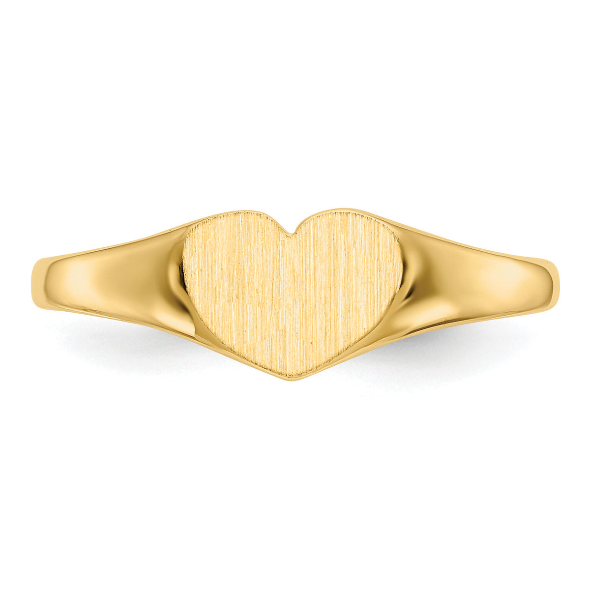 14k 7.5x6.0mm Closed Back Heart Signet Ring-RS500