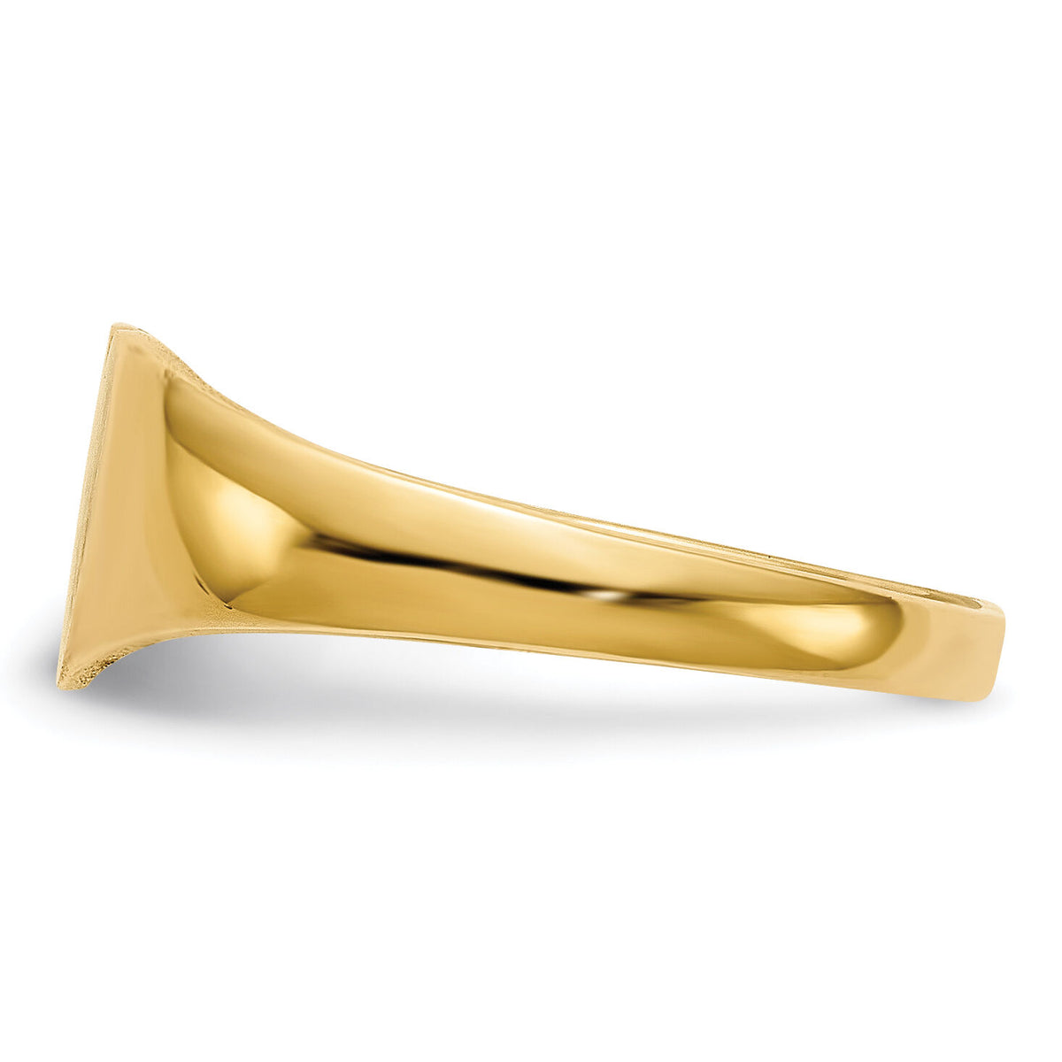 14k 8.0x6.5mm Closed Back Heart Signet Ring-RS501