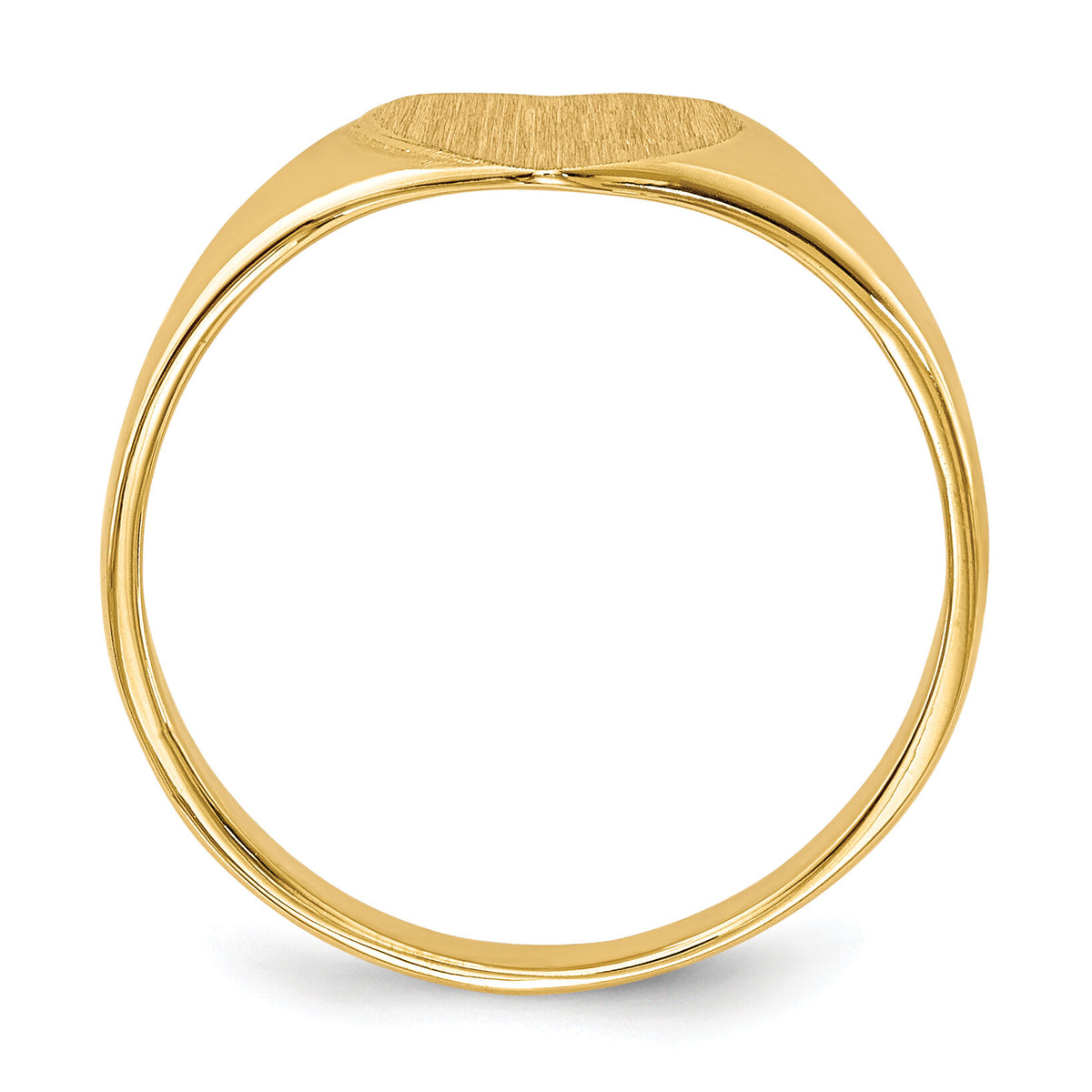 14k 8.5x7.5mm Closed Back Heart Signet Ring-RS502