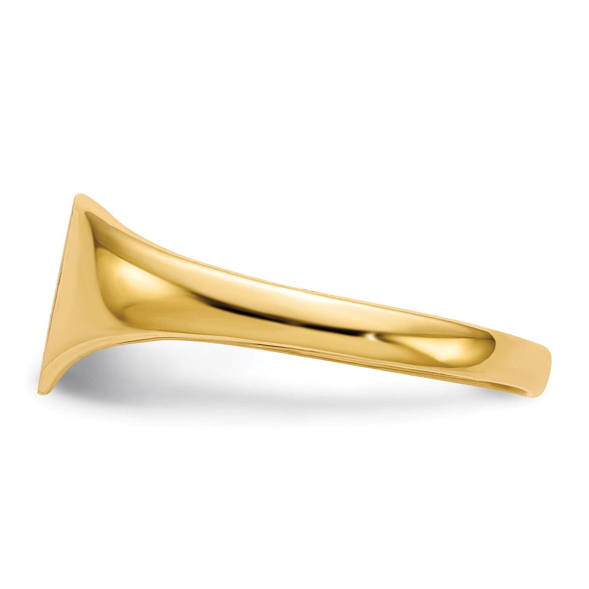 14k 8.5x7.5mm Closed Back Heart Signet Ring-RS502