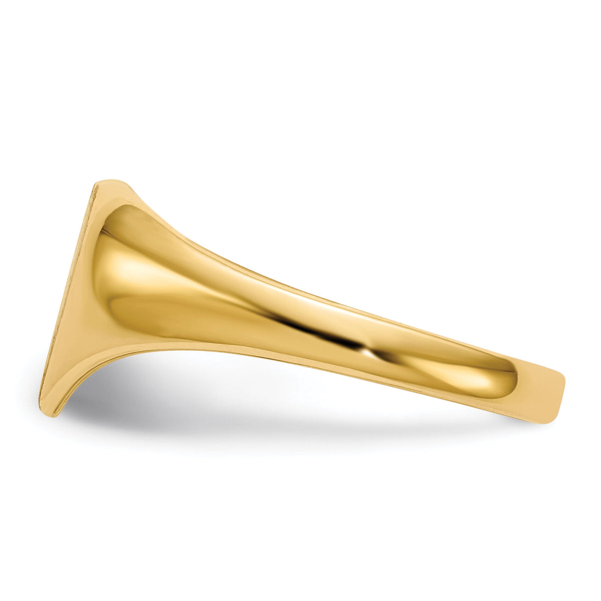 14k 9.0x9.0mm Closed Back Heart Signet Ring-RS503