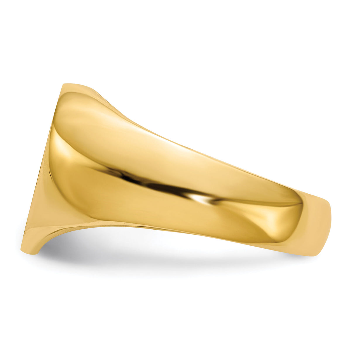 14k 12.5x11.5mm Closed Back Heart Signet Ring-RS504