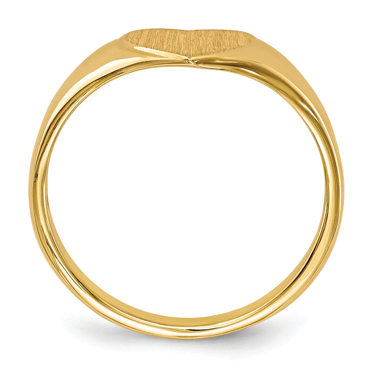 14k 8.5x7.5mm Open Back Heart Signet Ring-RS506
