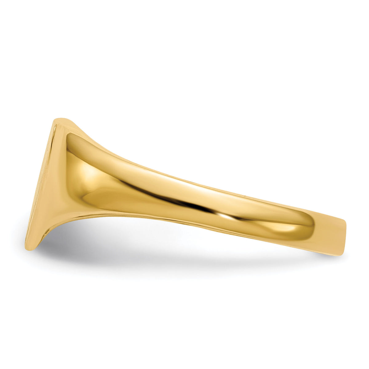 14k 8.5x7.5mm Open Back Heart Signet Ring-RS506