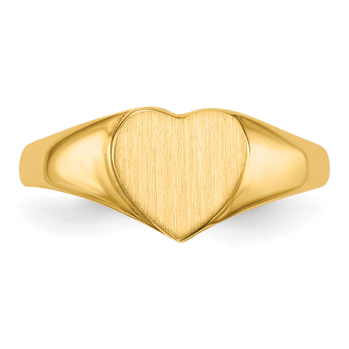 14k 8.5x7.5mm Open Back Heart Signet Ring-RS506