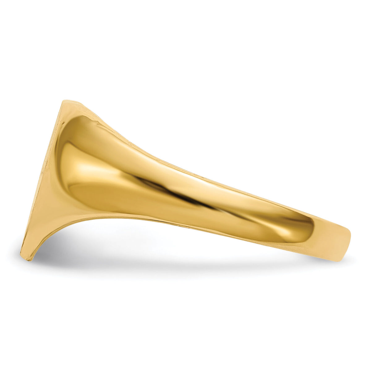 14k 9.0x9.0mm Open Back Heart Signet Ring-RS507
